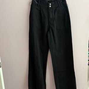 SHEIN Charcoal Wide-Leg Trousers